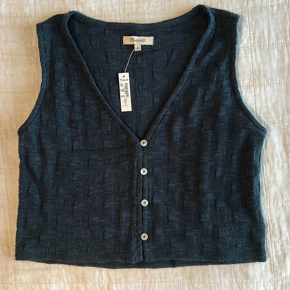 Madewell Basketweave-Stitch Vest